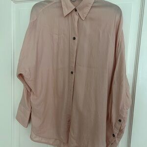 Madewell Peach Button-Up Shirt